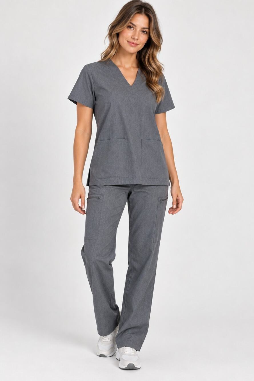 FIGS Technical Collection Gray Scrub Set Large